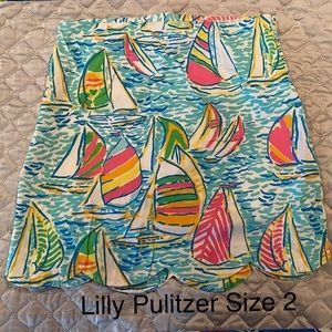 Lilly Pulitzer Skirt sailboats